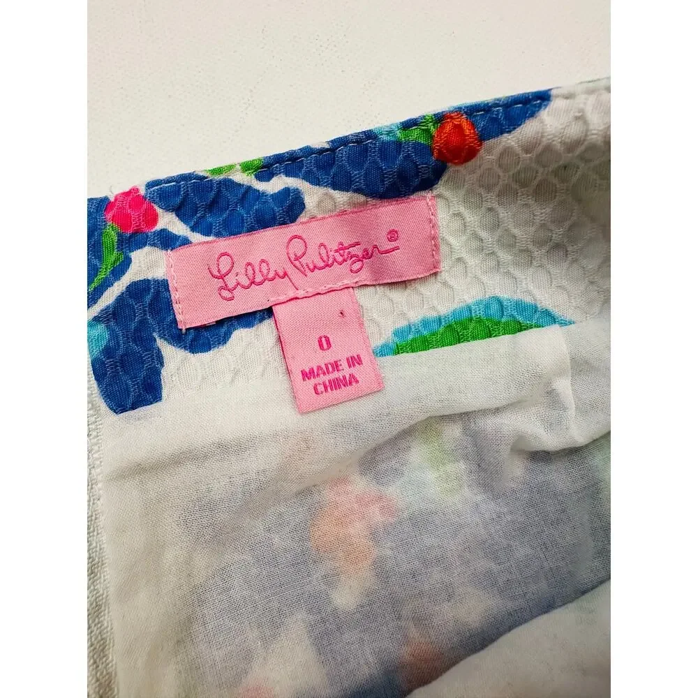 Lilly Pulitzer Lynnie Honeycomb Pique Mini Skirt Size 0